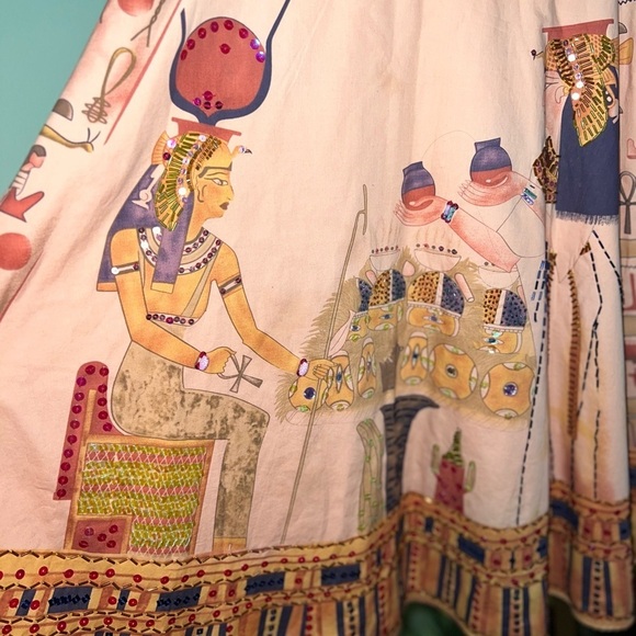 LAPIS Egyptian A-Line Beaded and Sequined Skirt Size Small - Picture 5 of 7